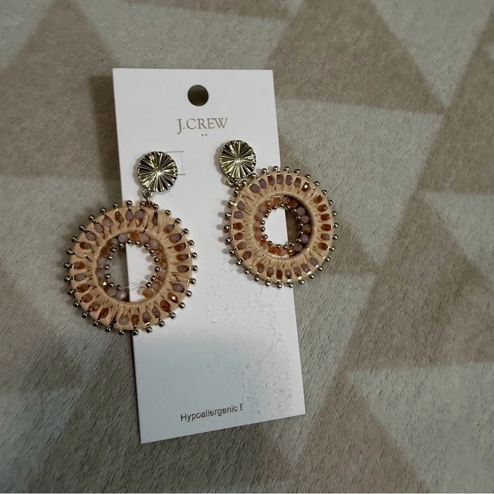 J crew Beaded circle earrings